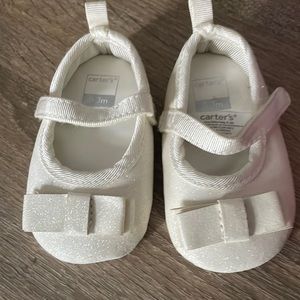 Off white baby sparkly slip on